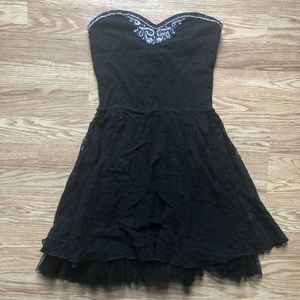 Free People Black Lace Beaded Dress